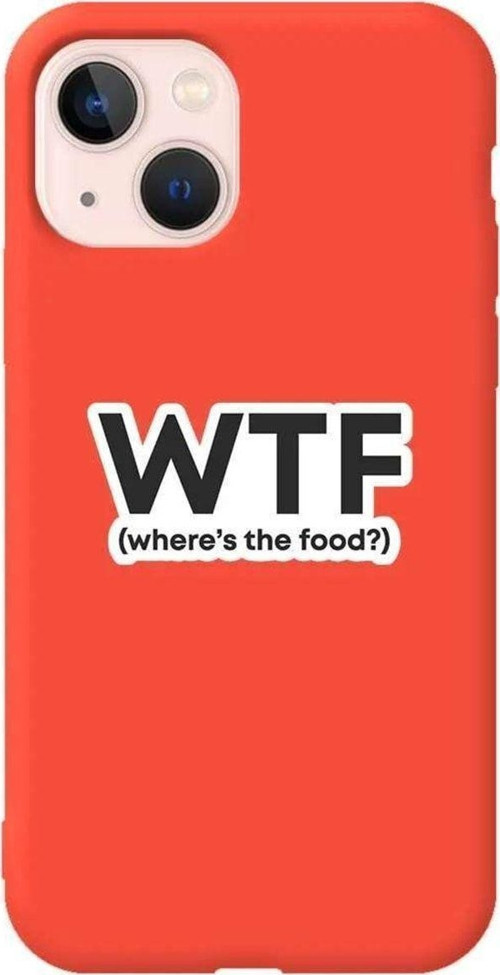 İphone 14 Plus Turuncu Renkli Silikon Telefon Kılıfı - Wtf