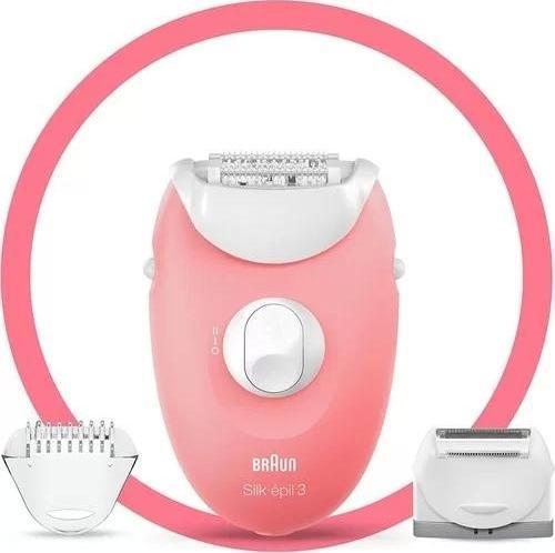 Silk-Épil 3 3277 Smartlight, 2 Hız Ayarı, Kablolu Epilatör / Pembe