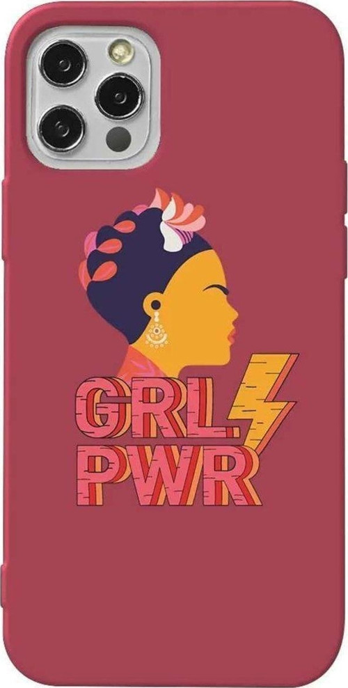 İphone 14 Pro Bordo Renkli Silikon Telefon Kılıfı - Grl Pwr