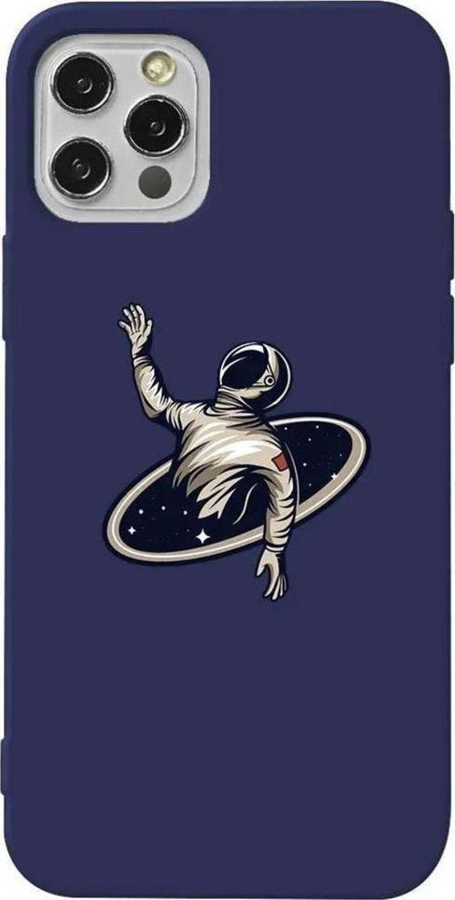 İphone 14 Pro Lacivert Renkli Silikon Telefon Kılıfı - Karadelik