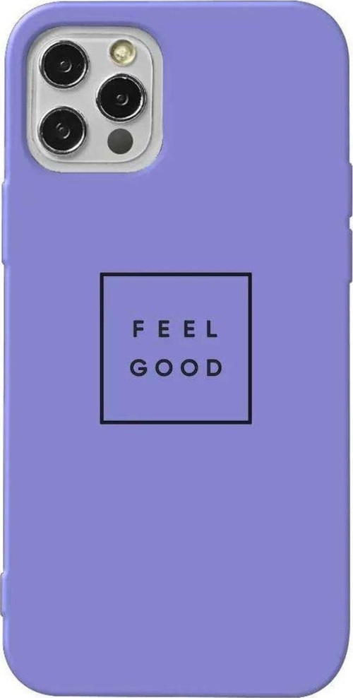 İphone 14 Pro Lila Renkli Silikon Telefon Kılıfı - Feel Good