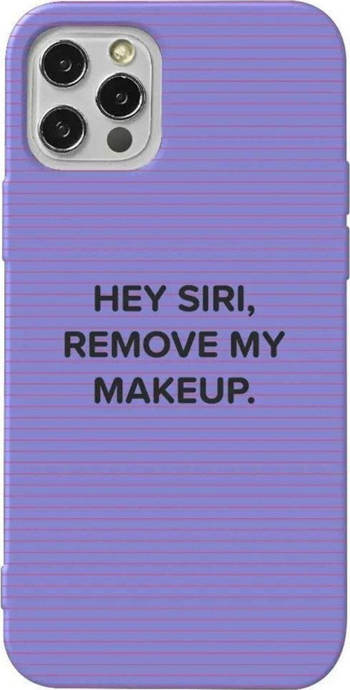 İphone 14 Pro Lila Renkli Silikon Telefon Kılıfı - Hey Siri