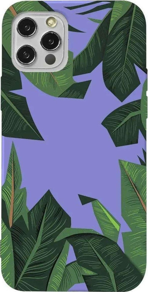 İphone 14 Pro Lila Renkli Silikon Telefon Kılıfı - In The Leafs