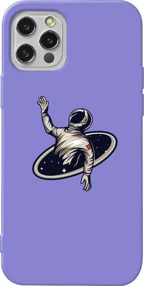 İphone 14 Pro Lila Renkli Silikon Telefon Kılıfı - Karadelik