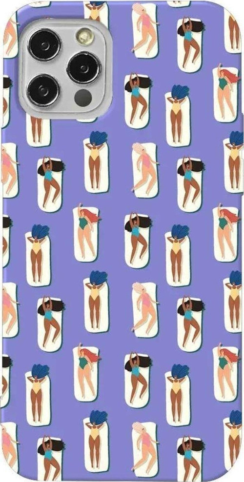 İphone 14 Pro Lila Renkli Silikon Telefon Kılıfı - Summer Vibes 2