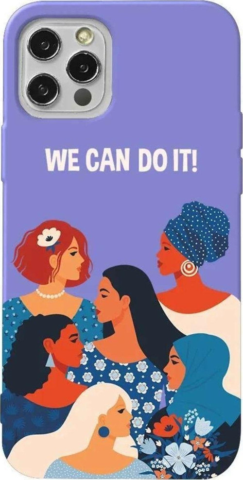 İphone 14 Pro Lila Renkli Silikon Telefon Kılıfı - We Can Do It! 2
