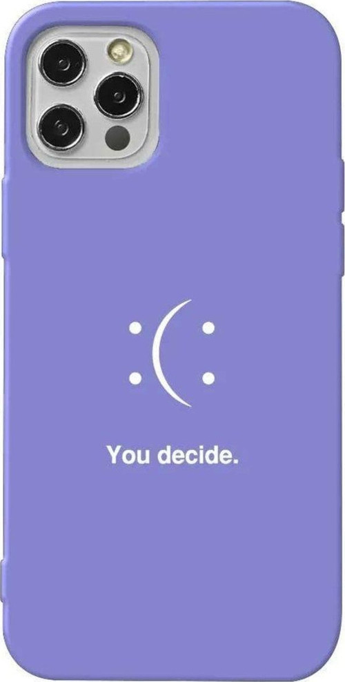 İphone 14 Pro Lila Renkli Silikon Telefon Kılıfı - You Decide