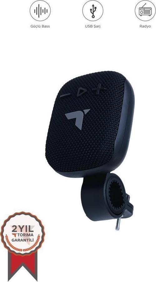 D34 Siyah Kablosuz Bluetooth Motorsiklet Bisiklet Hoparlör