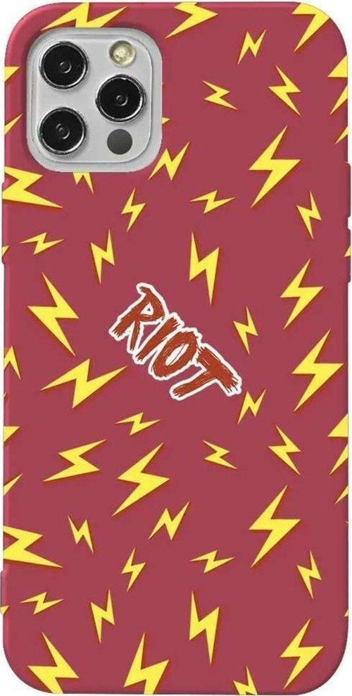 İphone 14 Pro Max Bordo Renkli Silikon Telefon Kılıfı - Riot