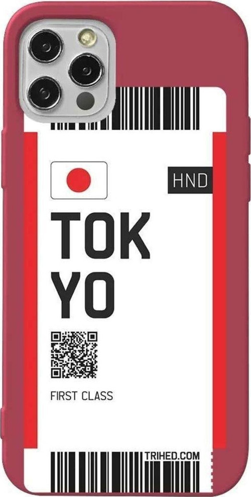 İphone 14 Pro Max Bordo Renkli Silikon Telefon Kılıfı - Tokyo Bileti