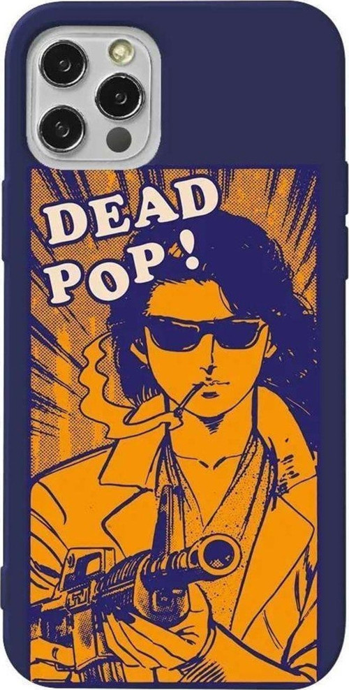 İphone 14 Pro Max Lacivert Renkli Silikon Telefon Kılıfı - Dead Pop