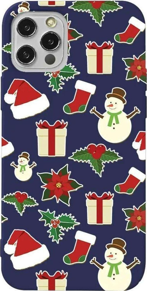 İphone 14 Pro Max Lacivert Renkli Silikon Telefon Kılıfı - Just Xmas