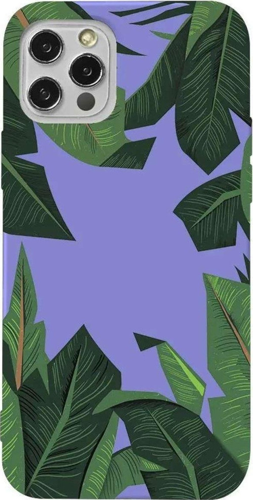 İphone 14 Pro Max Lila Renkli Silikon Telefon Kılıfı - In The Leafs