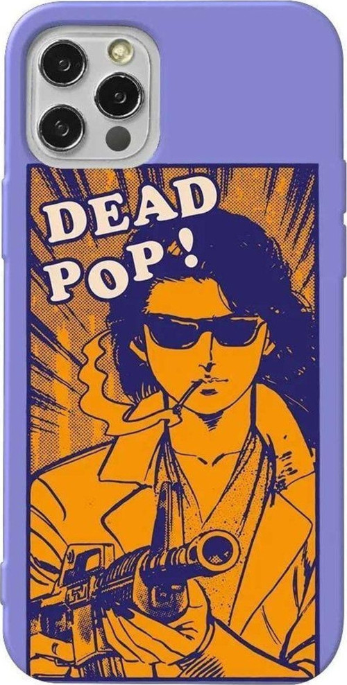 İphone 14 Pro Max Lila Renkli Silikon Telefon Kılıfı - Dead Pop