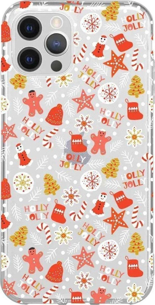 İphone 14 Pro Max Seffaf Telefon Kılıfı - Holly Jolly