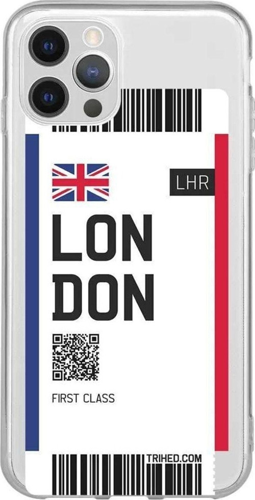 İphone 14 Pro Max Seffaf Telefon Kılıfı - London Bileti