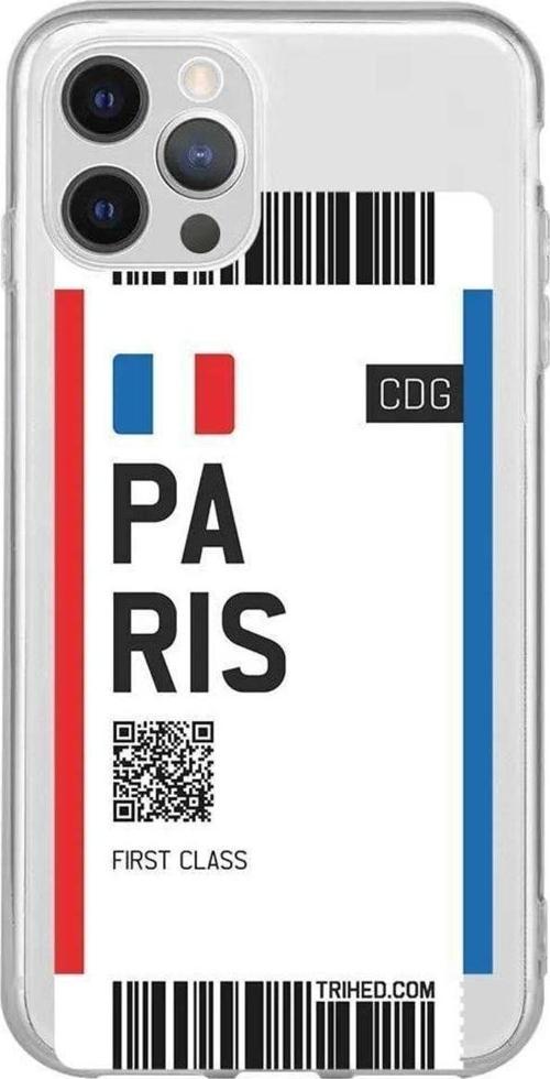İphone 14 Pro Max Seffaf Telefon Kılıfı - Paris Bileti