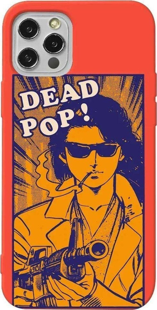 İphone 14 Pro Max Turuncu Renkli Silikon Telefon Kılıfı - Dead Pop