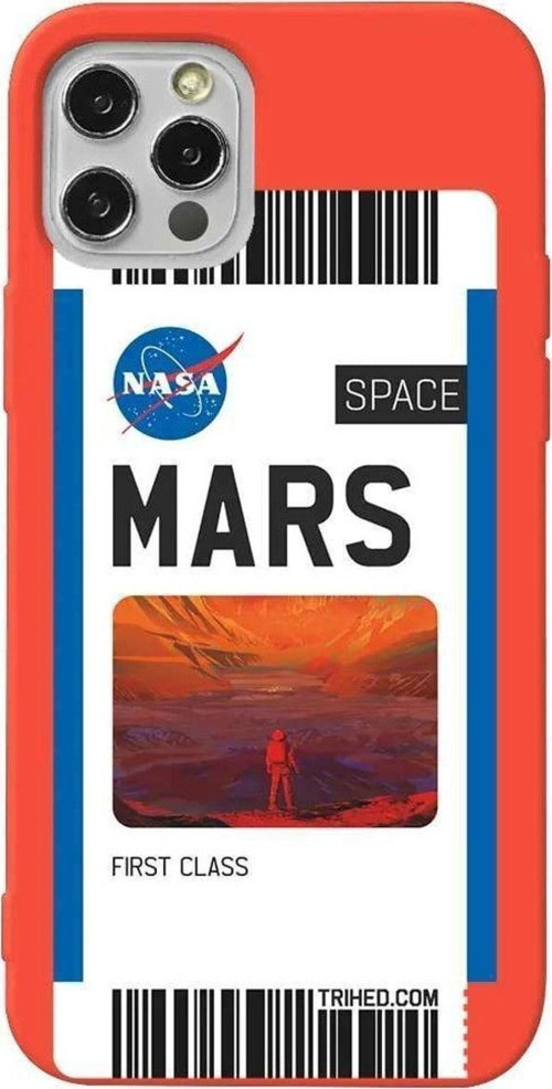 İphone 14 Pro Max Turuncu Renkli Silikon Telefon Kılıfı - Mars Bileti