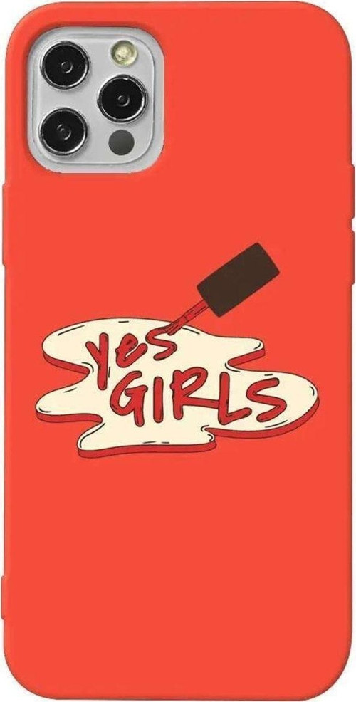 İphone 14 Pro Max Turuncu Renkli Silikon Telefon Kılıfı - Yes Girls