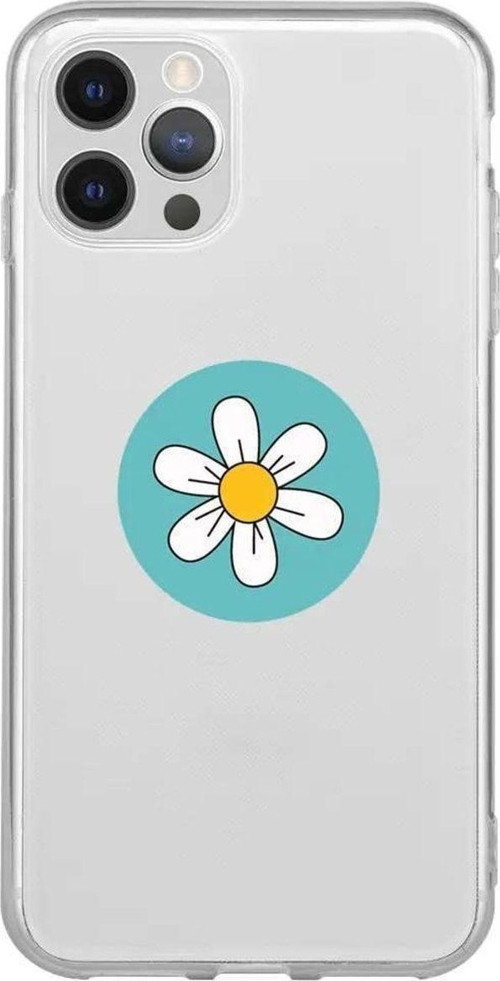 İphone 14 Pro Seffaf Telefon Kılıfı - Single Daisy