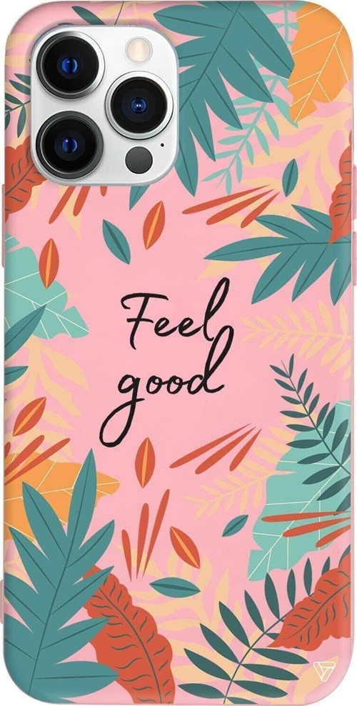 İphone 14 Pro Pembe Renkli Silikon Telefon Kılıfı - Feel Good