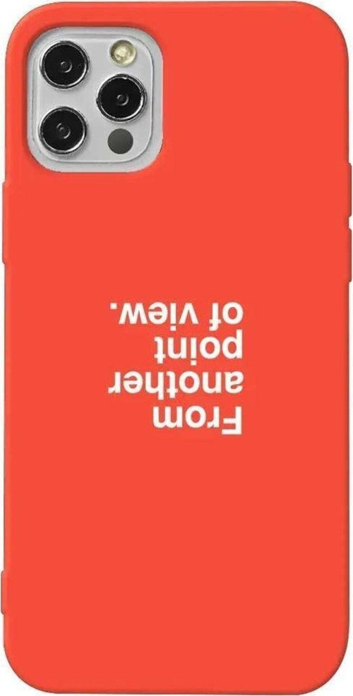 İphone 14 Pro Turuncu Renkli Silikon Telefon Kılıfı - Another Point