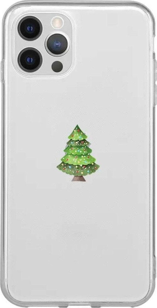 İphone 14 Pro Seffaf Telefon Kılıfı - Mini Xmas Tree