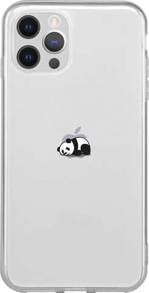 İphone 14 Pro Seffaf Telefon Kılıfı - Miskin Panda