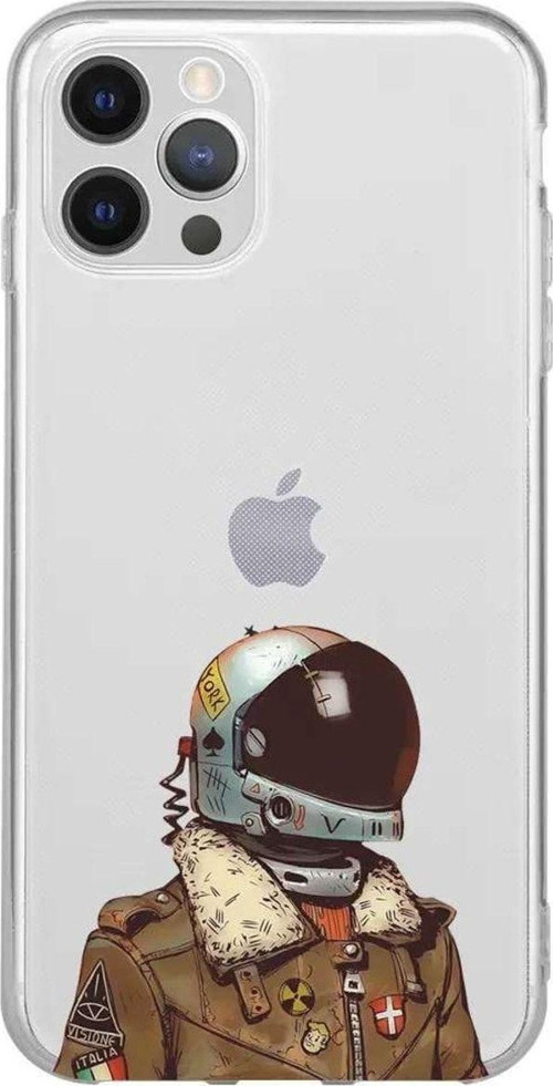 İphone 14 Pro Seffaf Telefon Kılıfı - Motorcycle Man