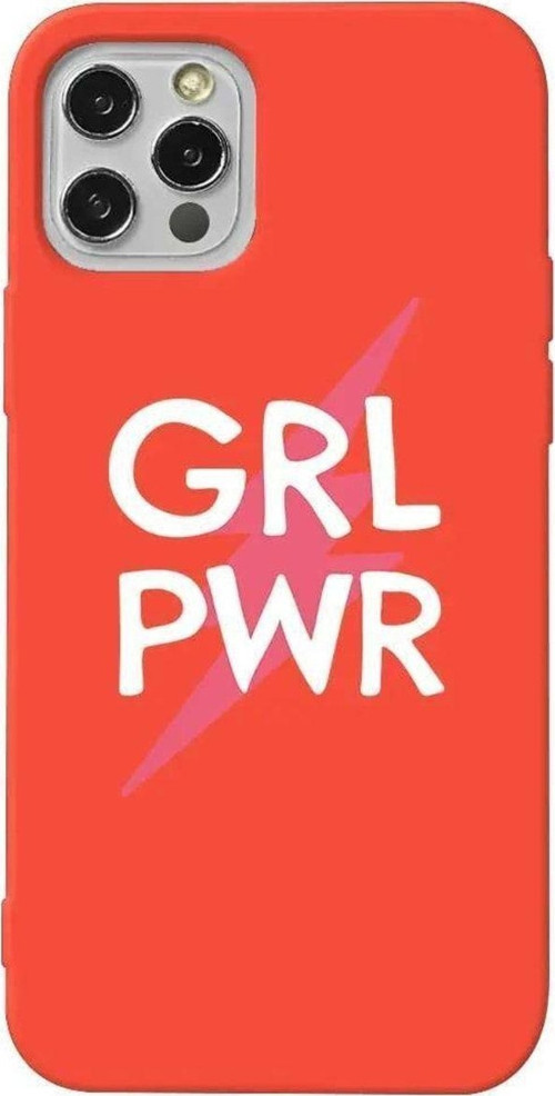 İphone 14 Pro Turuncu Renkli Silikon Telefon Kılıfı - Grrl Pwr