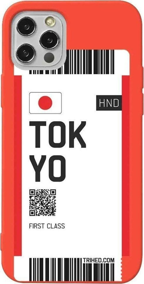 İphone 14 Pro Turuncu Renkli Silikon Telefon Kılıfı - Tokyo Bileti