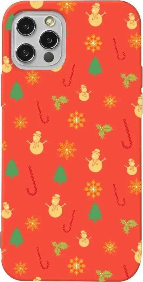 İphone 14 Pro Turuncu Renkli Silikon Telefon Kılıfı - Very Christmas