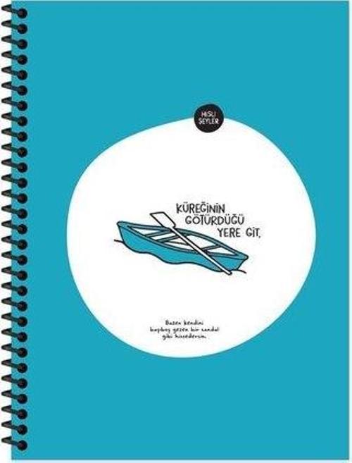 18,5x25 80 Yaprak Kareli Spiralli Karton Kapak Hafif Kağıt Stickerli Defter- Kürek