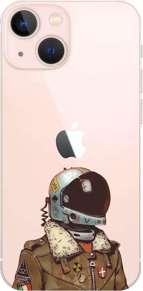 İphone 14 Seffaf Telefon Kılıfı - Motorcycle Man
