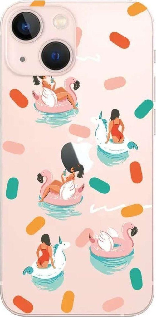 İphone 14 Seffaf Telefon Kılıfı - Pool Chill