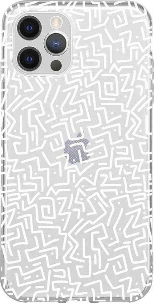 İphone 14 Pro Uyumlu Seffaf Telefon Kılıfı - Sweet Doodle White