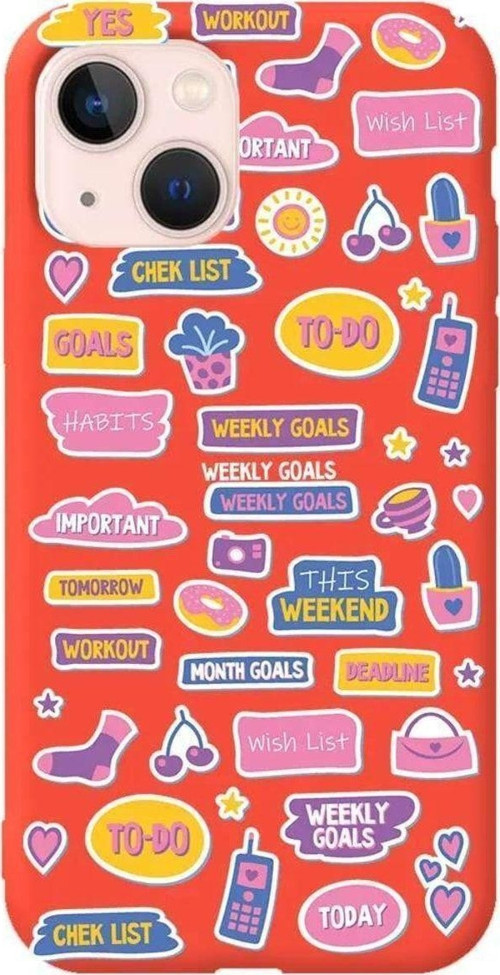 İphone 14 Turuncu Renkli Silikon Telefon Kılıfı - Weekly Goals