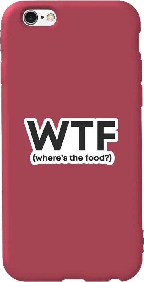 İphone 6 Bordo Renkli Silikon Telefon Kılıfı - Wtf