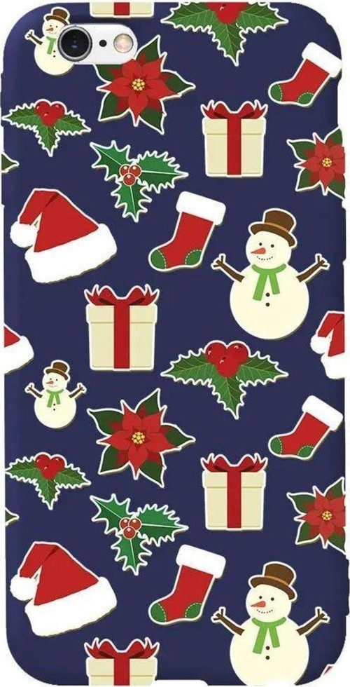 İphone 6 Lacivert Renkli Silikon Telefon Kılıfı - Just Xmas