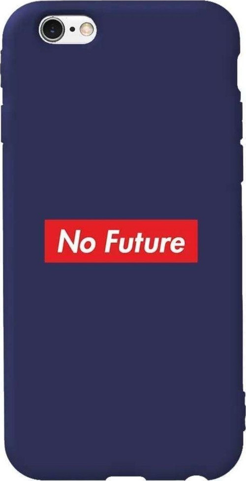 İphone 6 Lacivert Renkli Silikon Telefon Kılıfı - No Future
