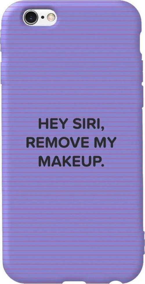 İphone 6 Plus Lila Renkli Silikon Telefon Kılıfı - Hey Siri