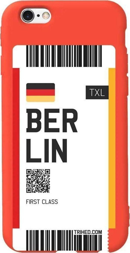 İphone 6 Plus Turuncu Renkli Silikon Telefon Kılıfı - Berlin Bileti