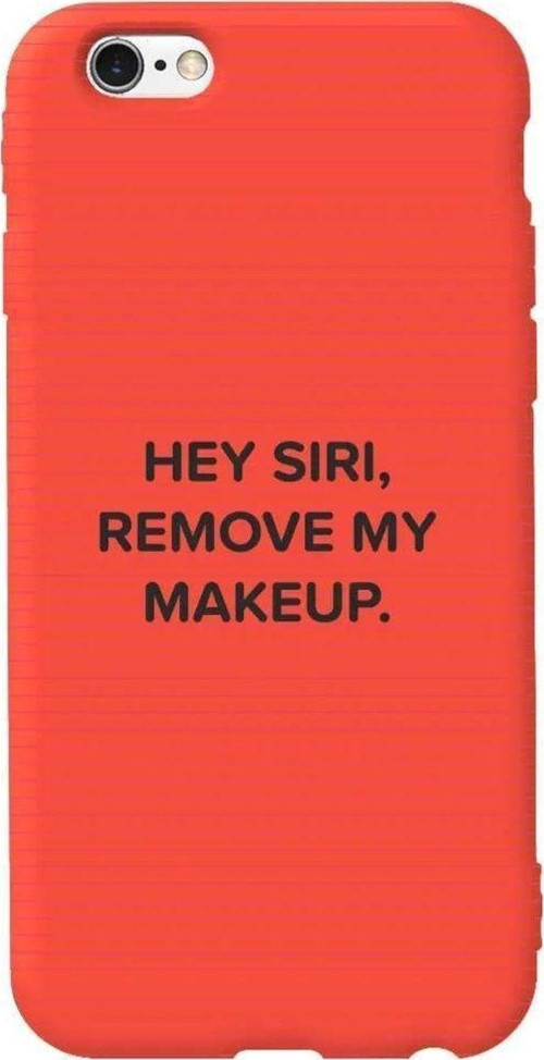 İphone 6 Plus Turuncu Renkli Silikon Telefon Kılıfı - Hey Siri