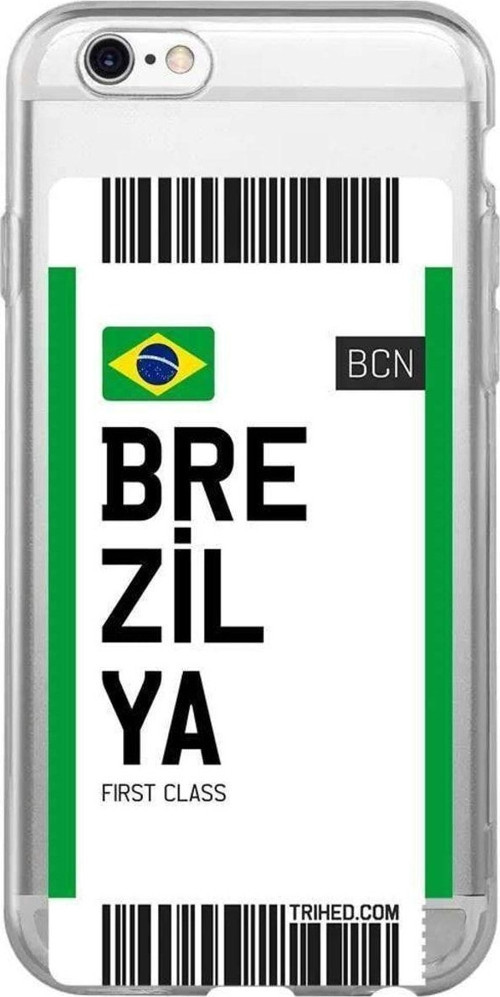 İphone 6 Plus Seffaf Telefon Kılıfı - Brezilya Bileti
