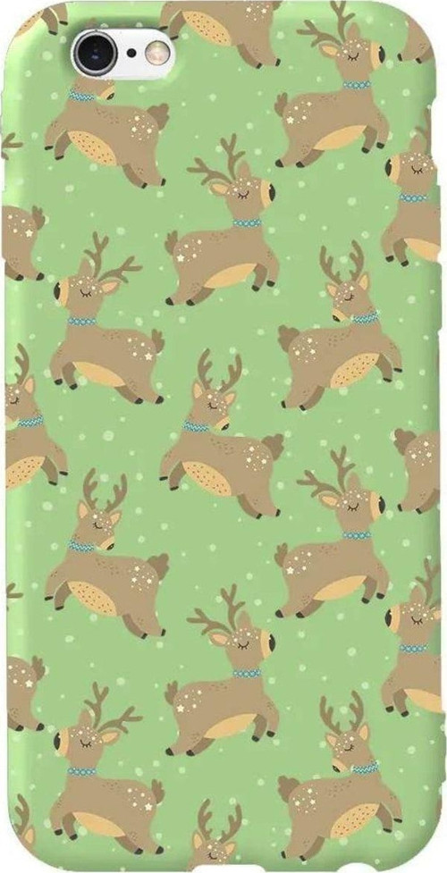 İphone 6 Plus Uyumlu Açık Yeşil Renkli Silikon Telefon Kılıfı - Dear Deer