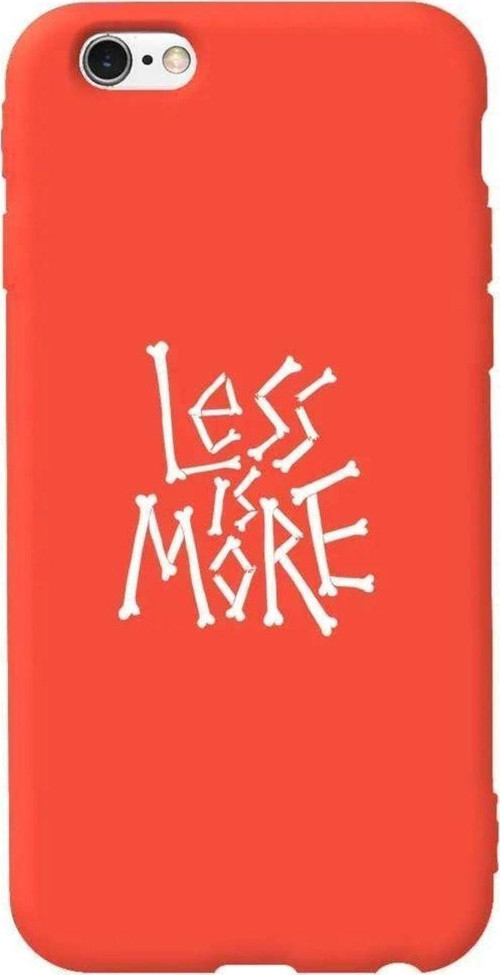 İphone 6 Uyumlu Turuncu Renkli Silikon Telefon Kılıfı - Less Is More