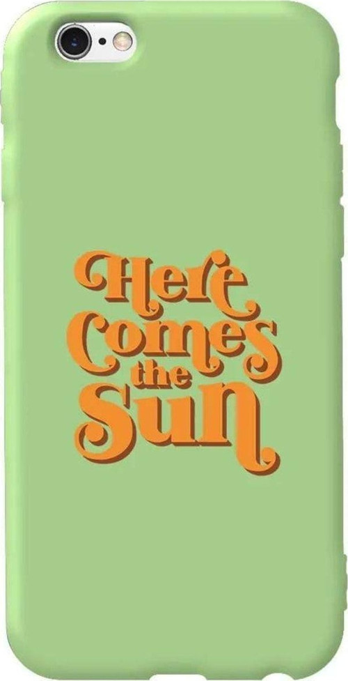 iphone 6S Açik Yesil Renkli Silikon Telefon Kılıfı - Comes The Sun