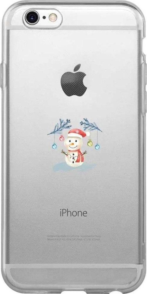 İphone 6 Seffaf Telefon Kılıfı - Sugar Snowman Uyumlu