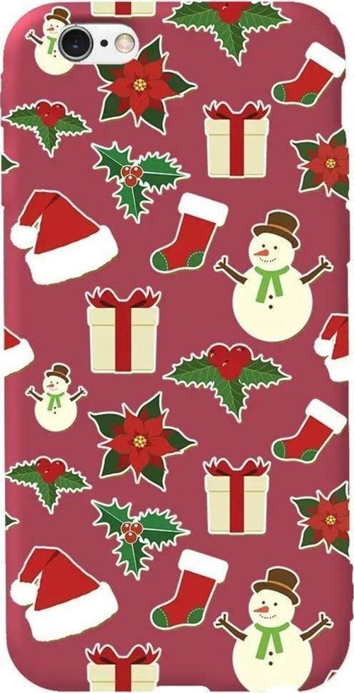 iphone 6S Bordo Renkli Silikon Telefon Kılıfı - Just Xmas